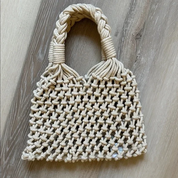 J Crew small Cadiz hand knotted rope tote - Picture 2 of 6